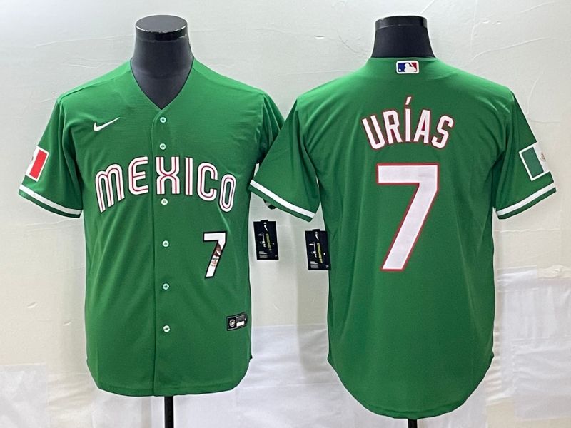 Men 2025 World Cup Mexico #7 Urias Green Nike MLB Jersey style 3183->more jerseys->MLB Jersey